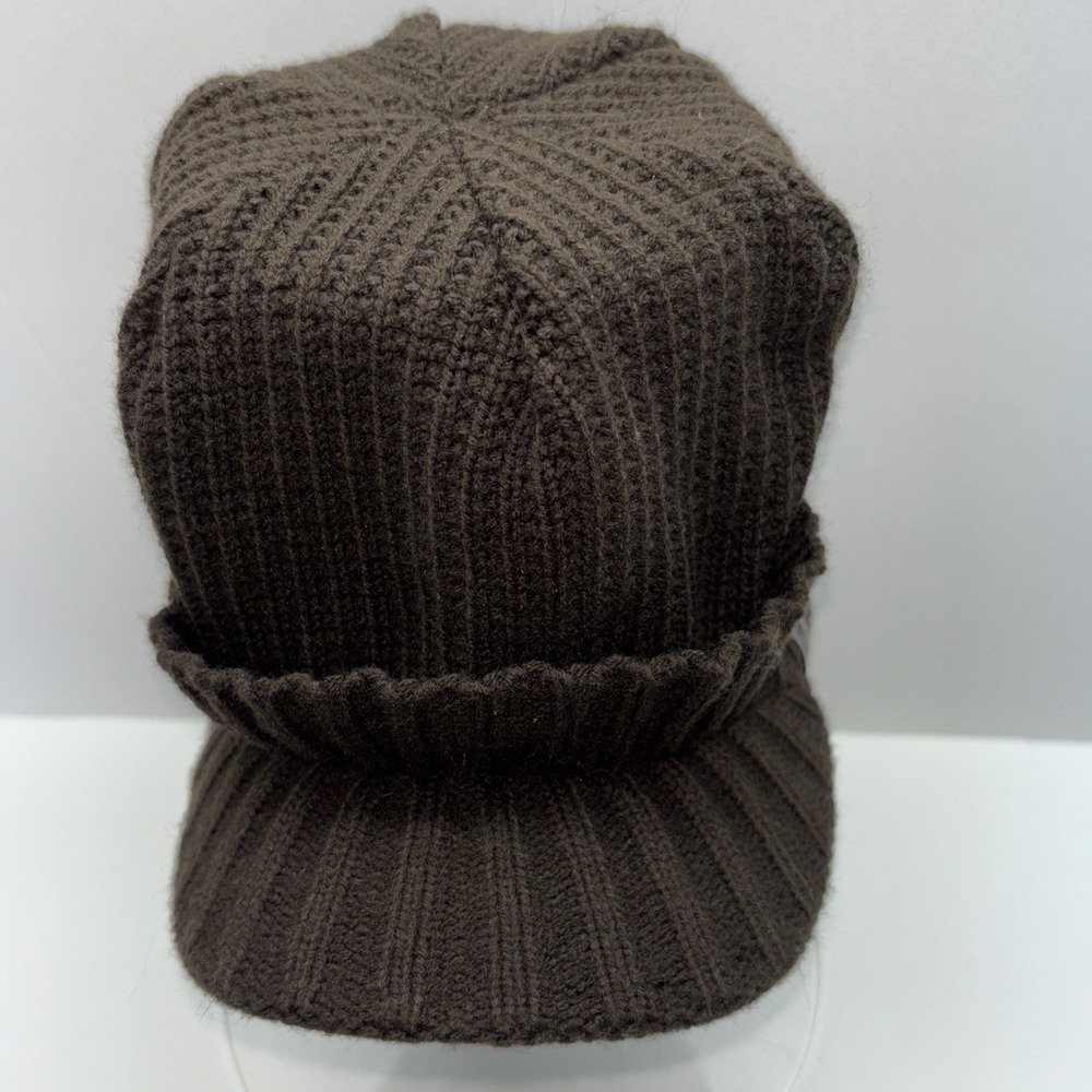 North Face Brown Cable Visor Beanie Unisex onesize